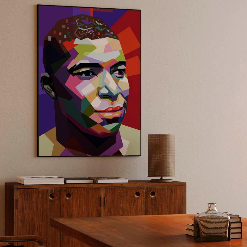 Mbappe in wpap pop art