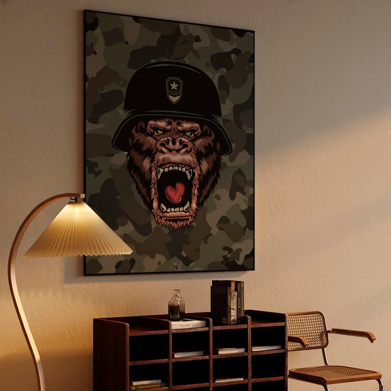 Army Monkey Canvas