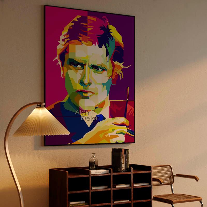Alain Delon Pop Art WPAP – Canvas Print