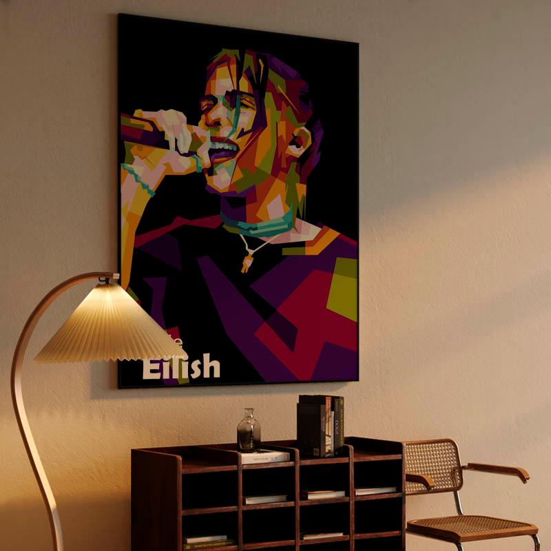 Singer in amazing pop art