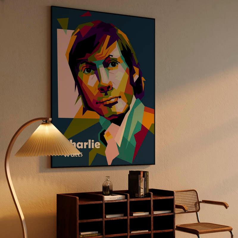 Charlie Watts in pop art amazing