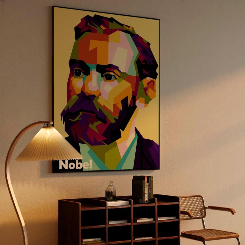 Alfred Nobel in Pop art amazing