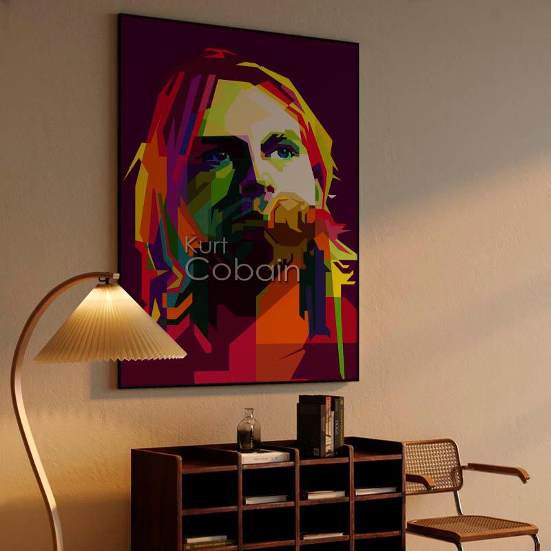 Kurt Cobain Pop Art WPAP - Canvast Print