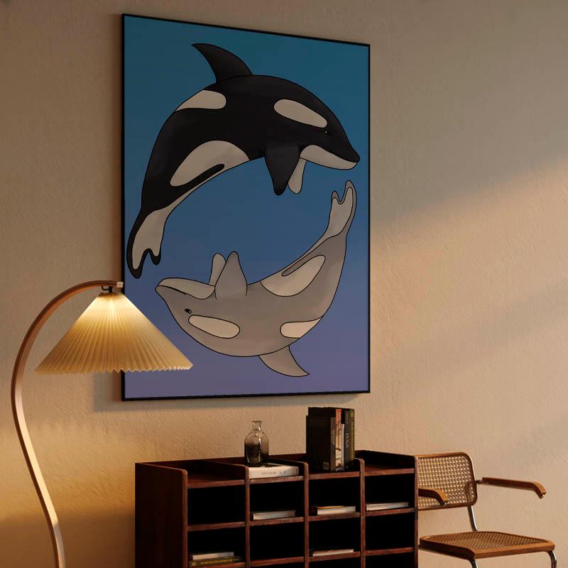 Orcas - yin yang