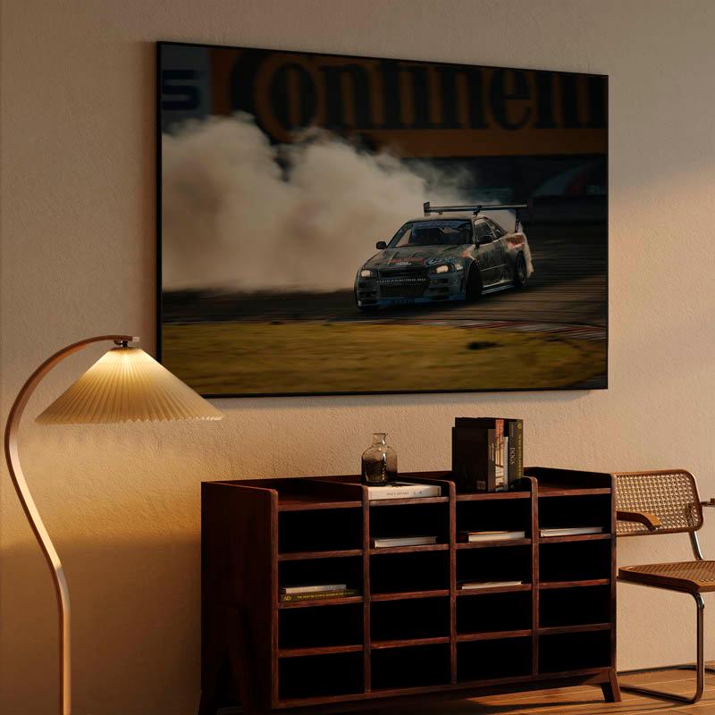 Drifting Nissan Skyline GT-R R34