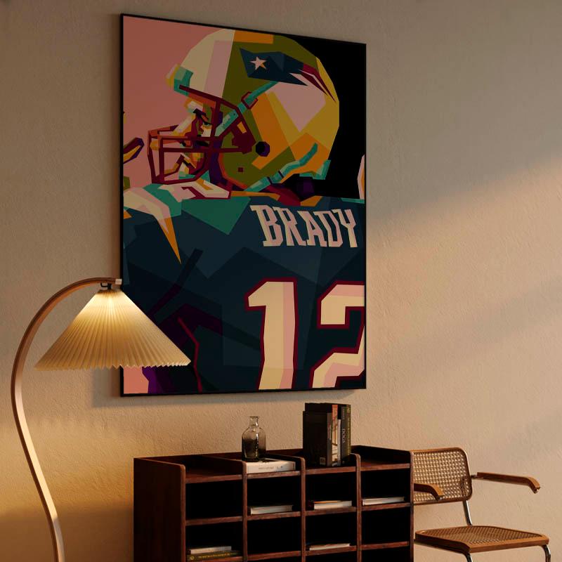 Tom Brady in wpap pop art