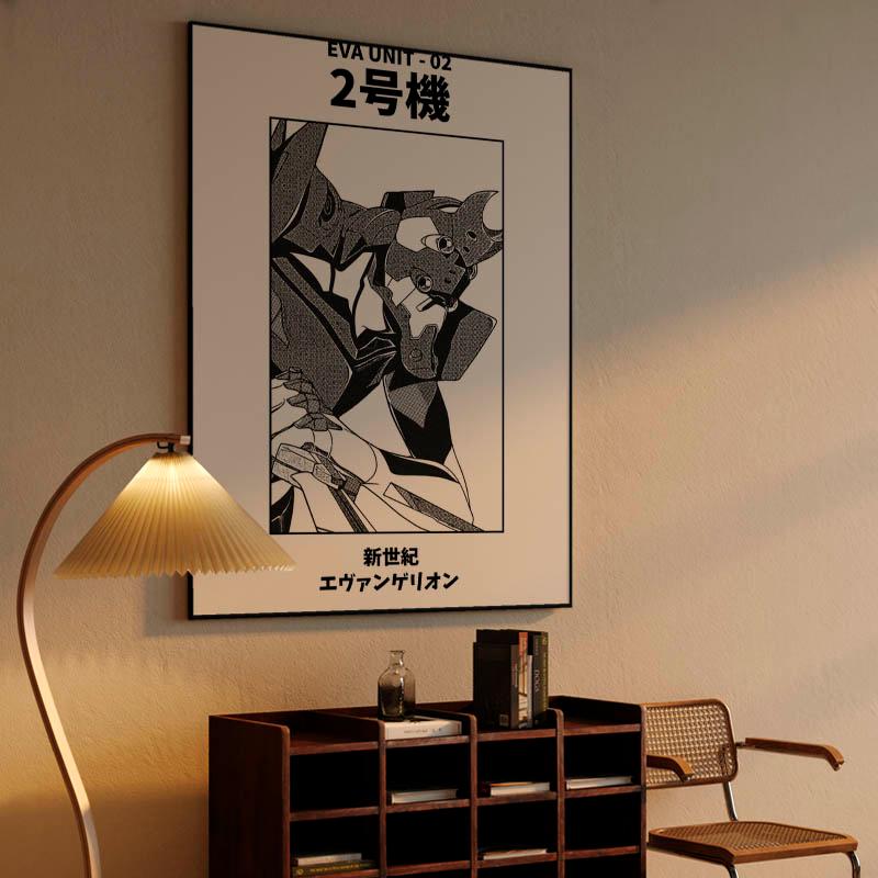 Eva Unit 02 Black and White