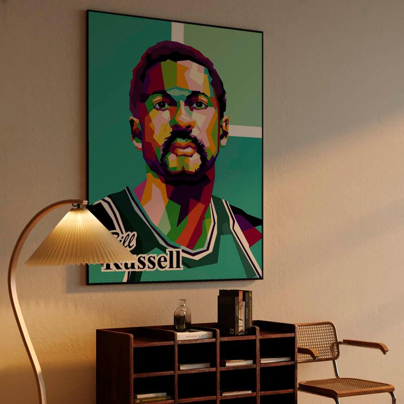 Bill Russel in trending pop art