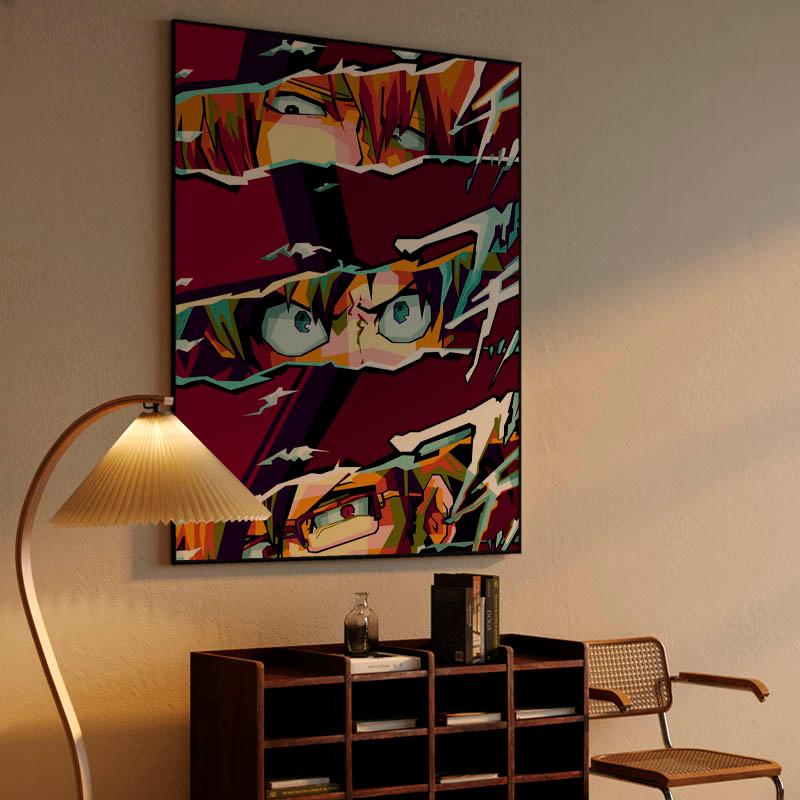 Anime Boku No Hero in wpap pop art