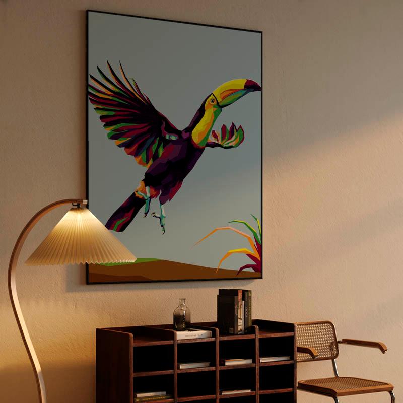 Bird exotic Toucan in wpap illustration