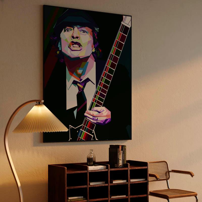 Angus Young in wpap pop art