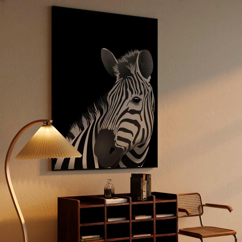 Zebra - black background