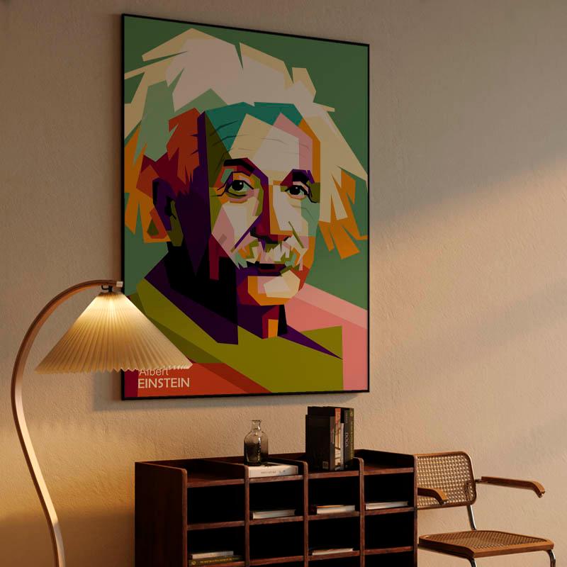 Einstein in wpap pop art