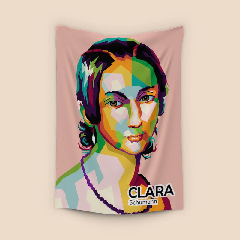 Clara Scumann in wpap pop art