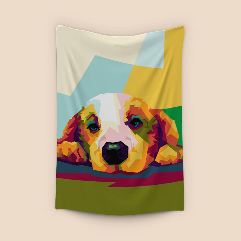 Anime Pet Dog in cute pop art