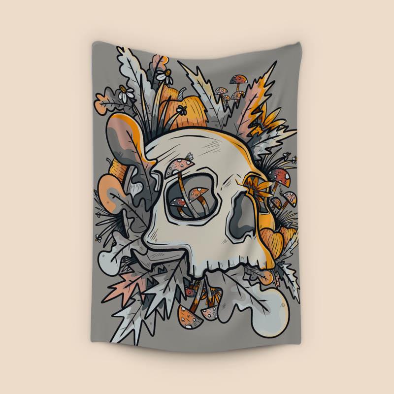 Mushrooms and the skull