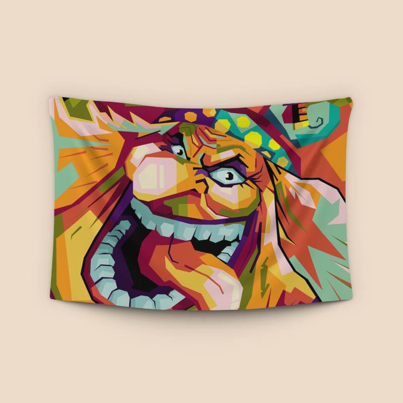 Character Anime One Piece in wpap art