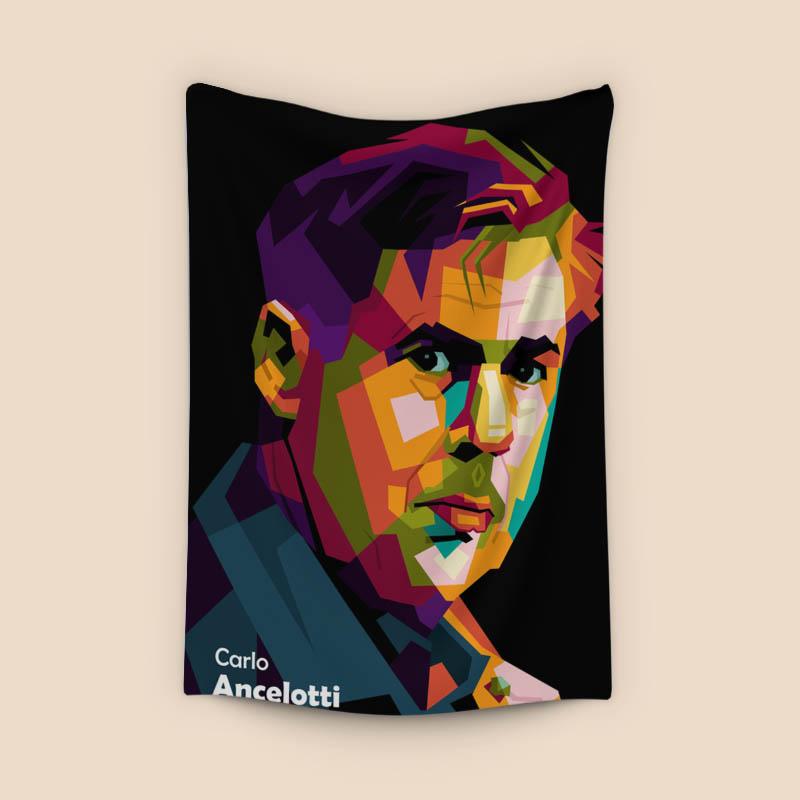 Carlo Ancelotti in wpap pop art