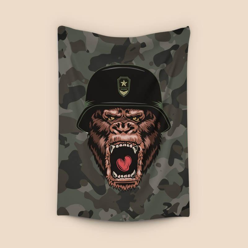 Army Monkey Canvas