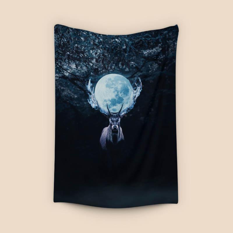 Mysterious Deer in Night