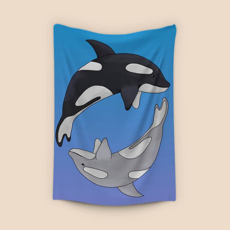 Orcas - yin yang
