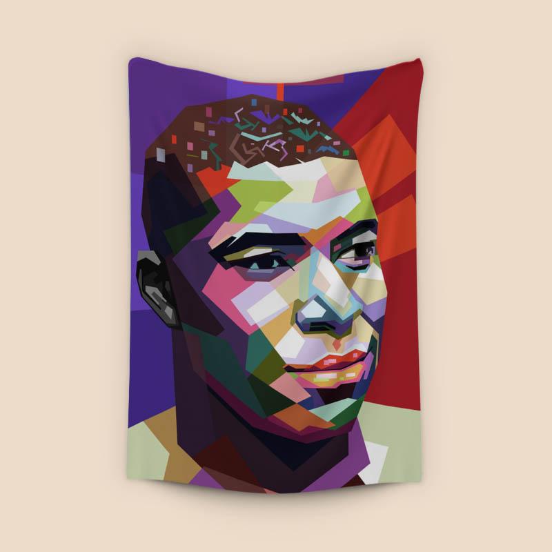 Mbappe in wpap pop art