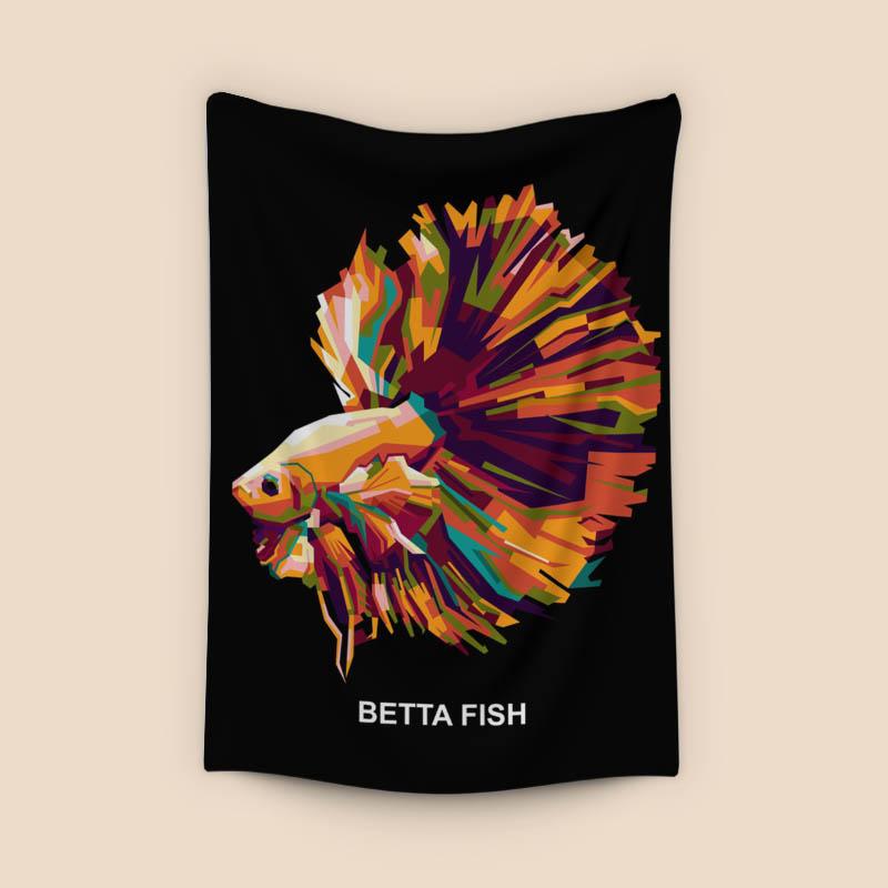 Pop art of Betta Fish in trend