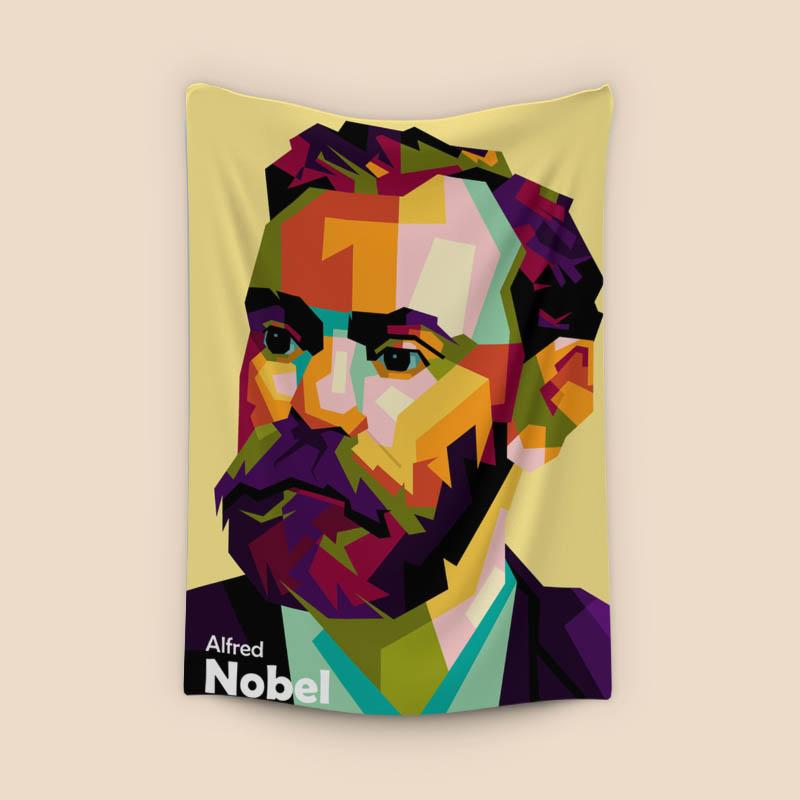 Alfred Nobel in Pop art amazing
