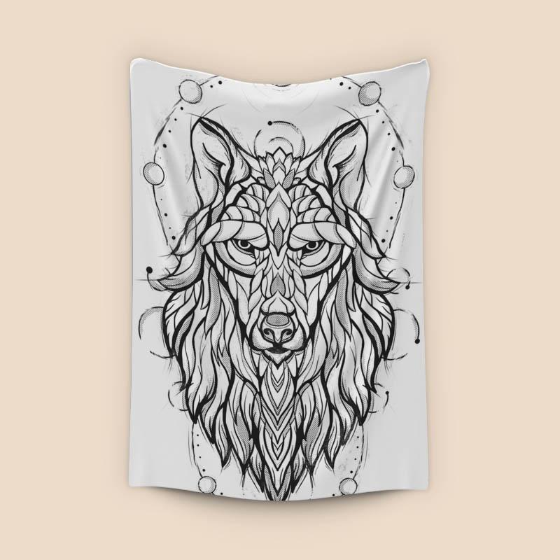 Abstract geometric wolf