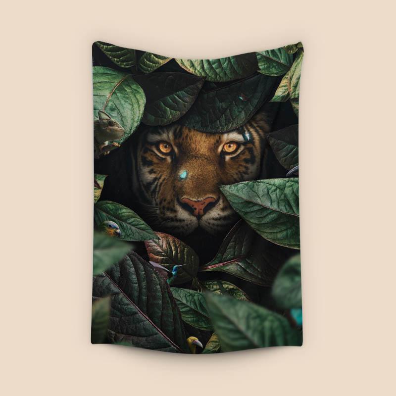 Tiger in Leaves
