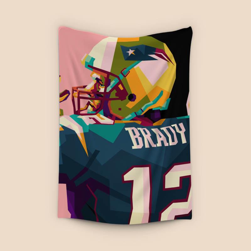 Tom Brady in wpap pop art