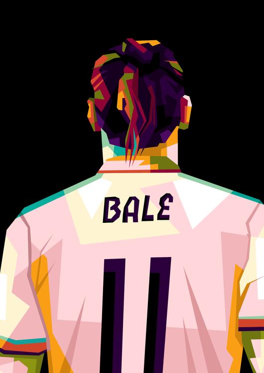 Gareth Bale in trend pop art