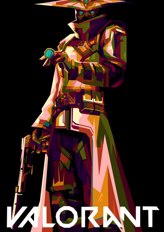 Chyper Valorant in wpap pop art