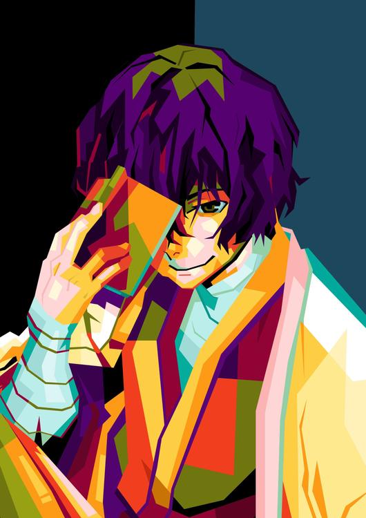 Anime Osamu Dazai in Pop art