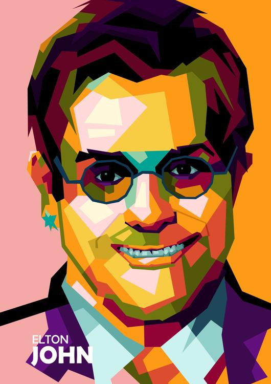 Elton John in amazing pop art
