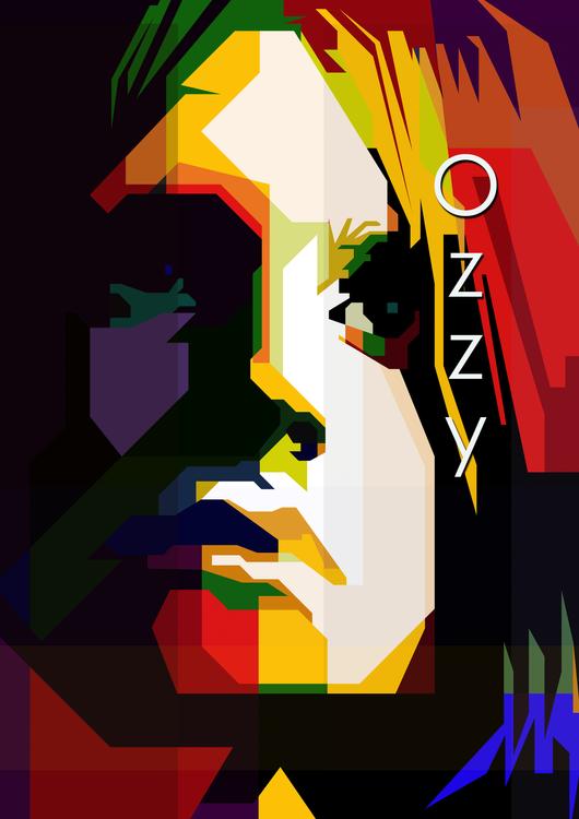 Ozzy Osbourne Pop Art WPAP Portrait