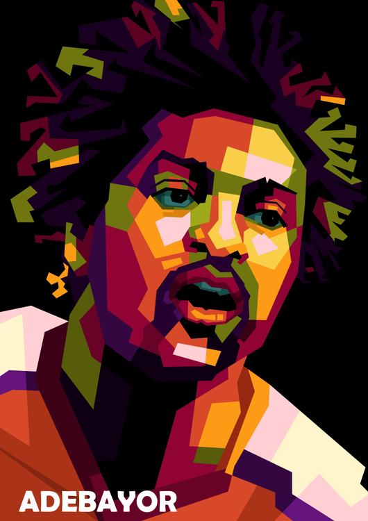 Emmanuel Adebayor in wpap pop art