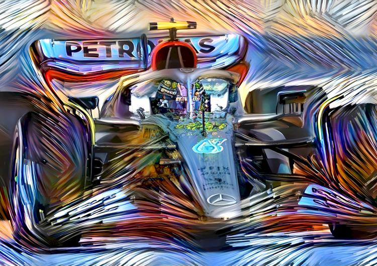 Digital Art Formula 1 Mercedes Benz Lewis Hamilton