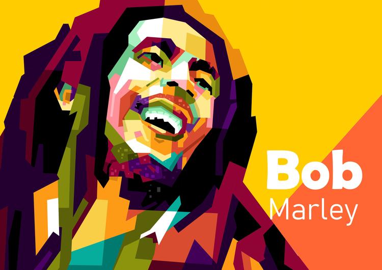 Icon Music reagge in wpap pop art