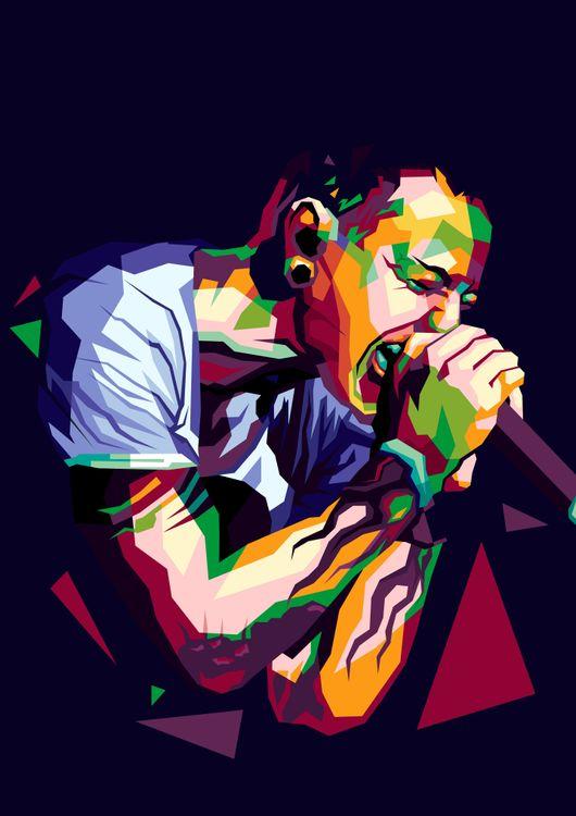 Chester Bennington in illustration