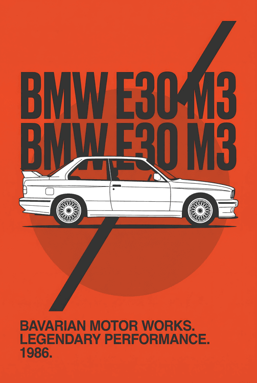 BMW E30 M3 Bold Graphic