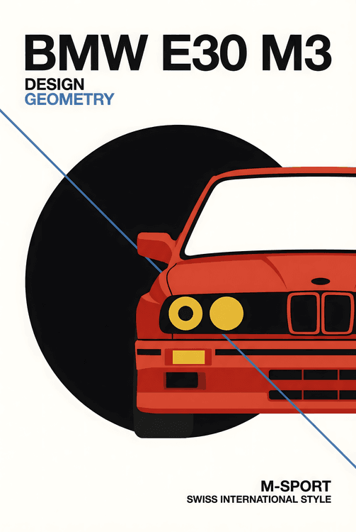 BMW E30 M3 Swiss Design Geometry
