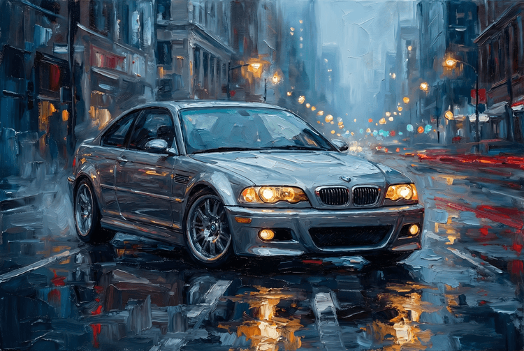 BMW E46 M3 Rainy City Impasto