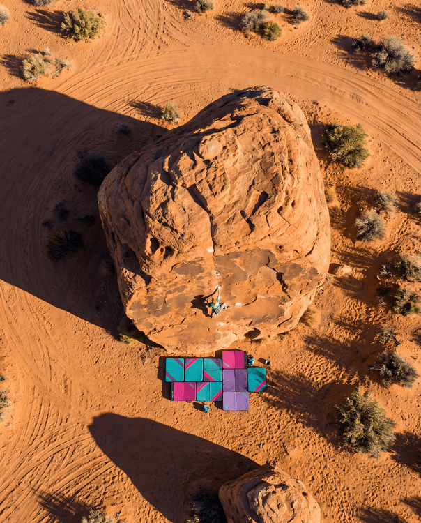 Desert Crag: Aerial Bouldering Perspective