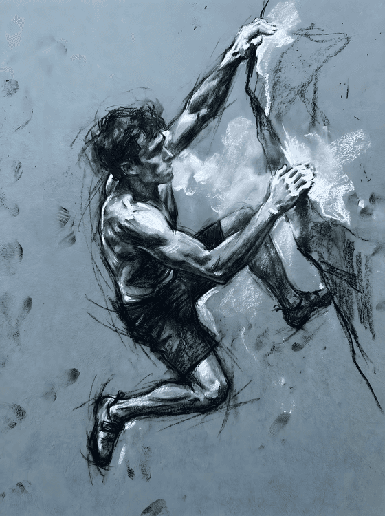 Vertical Focus: Expressive Climber Sketch