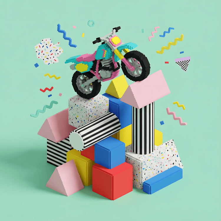 Radical Leap: Retro Voxel Motocross