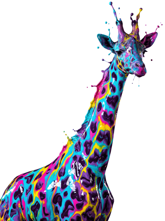Chromatic Splash Giraffe