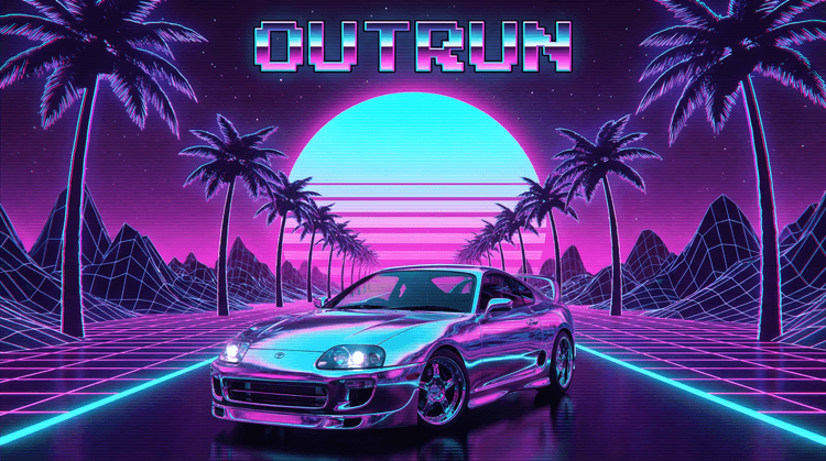 Outrun Supra Synthwave Dream