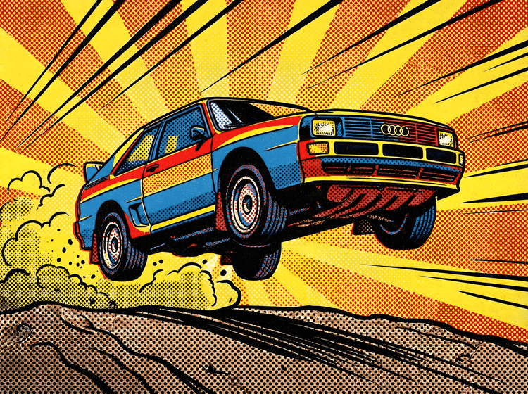 Audi Sport Quattro S1: Pop Art Rally Jump