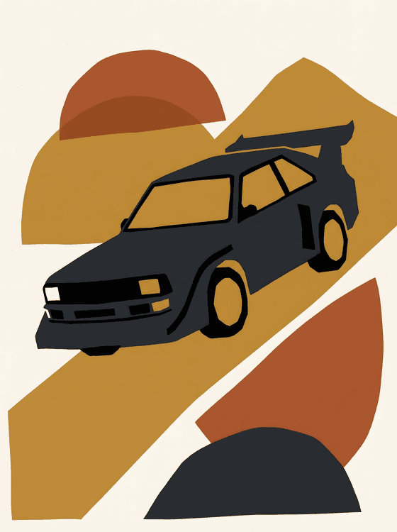 Audi Sport Quattro S1: Earthy Geometric Minimalist